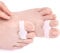 Pedimend Silicone Gel Double Loop Toe Separators (1PAIR) - Hallux Valgus/Bunion Corrector - Toe Straightener/Toe Spacer - Best for Overlapping Toes/Hammer Toes – Unisex - Foot Care