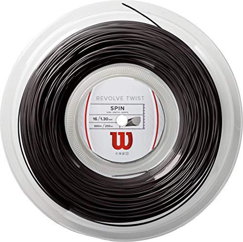 Wilson Unisex – Erwachsene Revolve Twist Saitenrolle 200m-Grau Tennis-Saite, grau, One Size