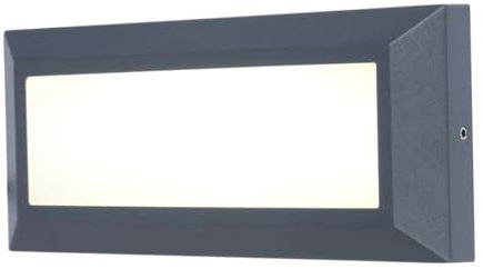 LUTEC LED-Außenwandleuchte Helena aus Aluminium, moderne Wandlampe in anthrazit, für div. Eingangsbereiche, Mauer, Garten, Einfahrt, 10.5W, 4000Kelvin, 400 Lm