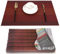 OUME Tischsets Abwischbar 6er Set Platzset Abwaschbar PVC rutschfest Abgrifffeste Hitzebeständig Platzdeckchen für Zuhause Restaurant, 30 x 45cm