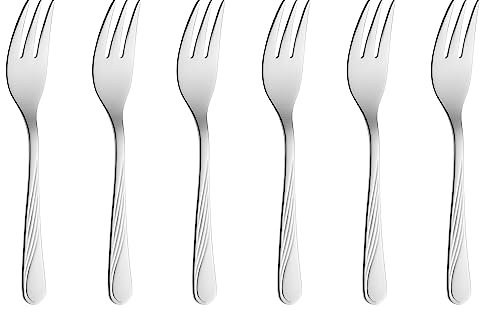 Gerlach Celestia Kuchengabel Set Für 6 Personen Spülmaschinenfest Kleine Gabeln Dessertbesteck Essbesteck Aus Edelstahl Elegantes Besteck Tafelbesteck Glänzend Rostfrei 6 Stk