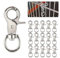 15PCS Trigger Snap Hooks, 360 Degree Swivel Spring Buckle Metal Swivel Clips Heavy Duty Snaps Hook for Pet Cages Chains Keychains Swivel Clip Hooks Lobster Claw Clasps Lanyard Snap Hook Purse Clip