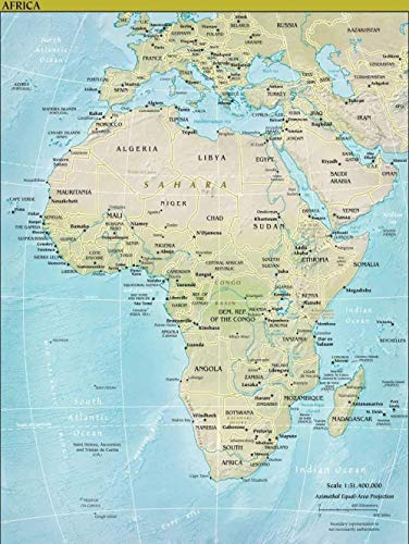 XiuTaiLtd Puzzle Karte Von Afrika 1000 Stück, 75X50Cm, Freunde