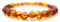 amber-us Baltisches Bernsteinarmband auf Elastischem Band | Mehrfachlänge | Mehrere Farben | Hergestellt aus natürlichen authentischen runden Bernsteinperlen | Bernstein Armband (Light Cognac) 16 cm