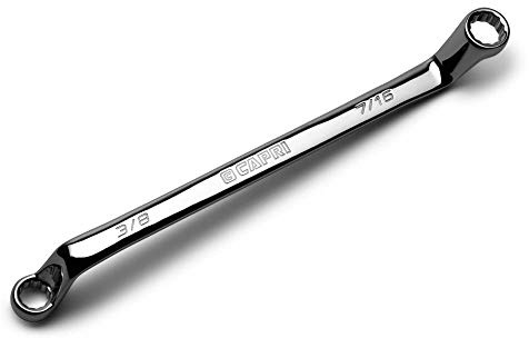 Capri Tools 3/8 x 7/16 in. 75-Degree Deep Offset Double Box End Wrench