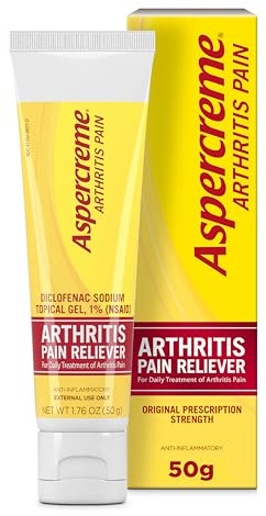 Aspercreme Arthritis Pain Relief Gel for Arthritis & Joint Pain, Non-steroidal Anti-inflammatory Topical Gel with Max-Strength Diclofenac Sodium, 50 g