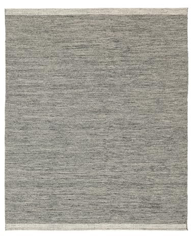 RugVista, Serafina, Teppich, Kurzflor Teppich, 250 x 300 cm, Rechteckiger, Moderner Kelim Teppich, Wolle, Flur, Schlafzimmer, Küche, Wohnzimmer, Dunkelgrau Melange, Hellblau