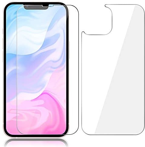 Duolamila Front and Back Screen Protector for iPhone 13,Anti Bubble/Scratch Ultra Thin Tempered Glass Screen Protector Front Rear Film Compatible with iPhone 13 (6.1)