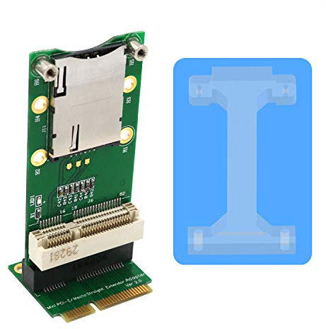 SATMW Mini Adattatore PCI-E con Slot per Scheda SIM Installazione Verticale per Scheda GPS WWAN HSPA Modem LTE 3G/4G per Computer Portatili Desktop