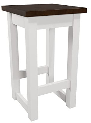 Magnetic Mobel Barhocker Massivholz Sitzhöhe 80 cm Nussbaum Belastbar 110kg Fußstütze Innen Außen Barstuhl Tresenhocker