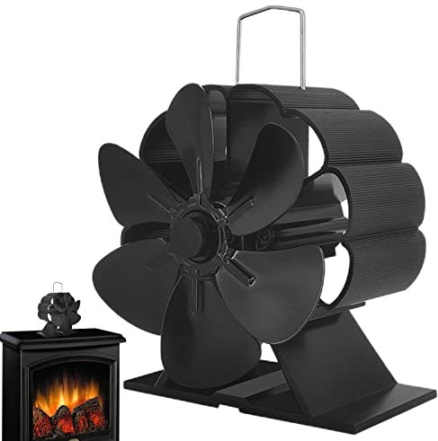 a-r Ventilateur de poêle à granulés alimenté par la chaleur, multi-usages – Accessoires silencieux pour poêle à bois avec protection contre la surchauffe pour brûleur à bûches, cheminée
