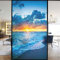 Dekorative Sichtschutz-Fensterfolie - Schönes Strandmuster, Selbstklebend, Milchglas-Effekt für Glastür und Fenster, Büro, Zuhause, 40x120cm (15,7x47,2)