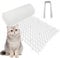 200 * 28cm Katzen-Matte mit Spikes Katzenabwehr-Matte Stacheln Gartenarbeit Kunststoff Katzenmatte 8 Heringe Haustierabschreckungsmatte für Wildtiere Pflanzenschutznetz den Außenbereich