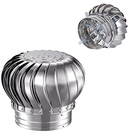 Dach-Windturbinen-Kappe, Entlüftungsöffnung, unbetrieben, Lüftungsschlitz, automatische Rotation durch Wind/Luft, regenfester Ventilator, Kaminhof