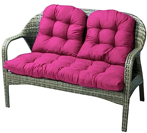 Lifup Set di 3 Cuscini per Pallet, 1 Cuscino di Seduta e 2 Cuscino per Schienale per Esterno Interno Arredo Giardino Divanetto fucsia 3 Pezzi