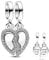 Amuefer Splittable Heart Charms für Armbänder Dangle Anhänger 925 Sterling Silber Anhänger für Halsketten Schmuck Geschenke für Frauen Mädchen