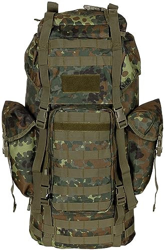MFH BW Kampfrucksack, MOLLE, 65 l, Alu-Ausst. (flecktarn)