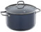 WMF Fusiontec Essential Cooking Pot Large, 24 cm, Glass Lid, Induction Cooking Pot, 6.4 L, High-Tech Ceramic, Scratch-Resistant, Uncoated, Dark Blue, Made in Germany