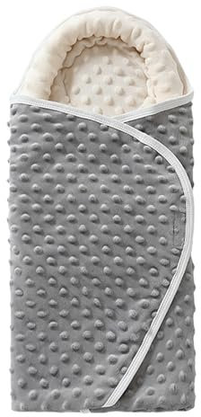 Asnewkit Wickeldecke für Neugeborene, Baby-Schlafsack, 0–3 Monate, Wickeltuch für Neugeborene, Jungen und Mädchen, Beige Grau