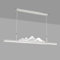 Moderne LED Pendelleuchte esstisch Dimmbar Kreative Mode Hängeleuchte Esszimmerlampe Linear Design Pendellampe Büro Kronleuchter mit Fernbedienung Hängelampe Küchen Esstischlampe (weiß, L150cm)