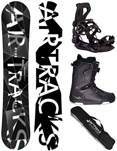 Airtracks Snowboard Set - Wide Board Refractions Game 168 - Softbindung Master - Softboots Strong ATOP 47 - SB Bag