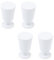 Dnyta 4pcs Matte White Cabinet Knobs Round Knobs Closet Door Knobs Small Knobs for Closet Doors Small Knobs Mini Knobs for Dresser Drawers Bedroom Kitchen Cupboard Door