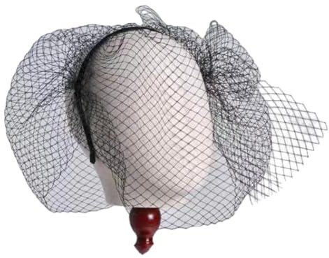 KieTeiiK Vogelkäfig Schleier Stirnband Für Braut Dinner Party Gesichtsbedeckung Schleier Haarreif Haarabdeckung Schleife Schleier Haarband TeaParty Zubehör Frauen Vogelkäfig Schleier Stirnband