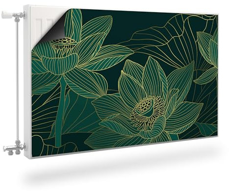 Muralo Heizkörperverkleidung grüne Lotusblumen - 120x60 cm