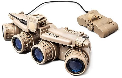 Generic Nachtsichtgerät Militär Helm, Night Vision Goggles GPNVG18 Vier-Tuben-Fernglas Dummy Nachtsicht Airsoft Helm für Militär Taktische Jagd, 18J384J09E1QZ