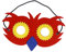 KONTONTY Kinder Eule Tier Halb Party Tanz Tier Cosplay Lieferungen Rot Stilvolle Bequeme