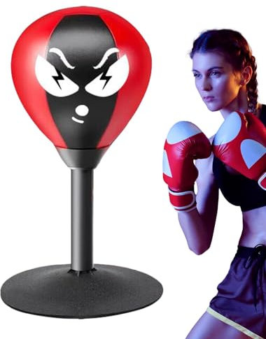 Fun Rage Sac de frappe à ventouse, sac de frappe de bureau | Sac de frappe robuste anti-stress avec ventouse, punchingball Büro Punching Ball Anti Frust pour bureau