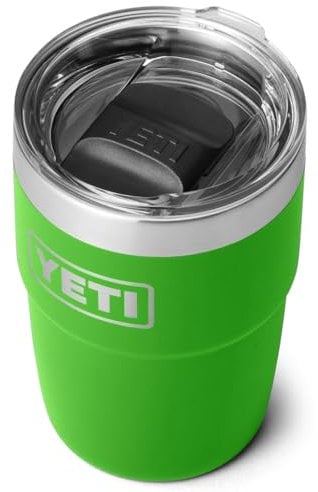 YETI Rambler Cup,Vacuum Insulated Stainless Steel Stackable Cup with Magslider Lid, Canopy Green, 8 oz (237 ml)