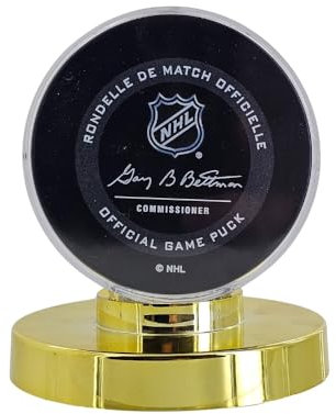 Collectible Supplies Hockey-Puck-Vitrine aus transparentem Acryl, goldfarben