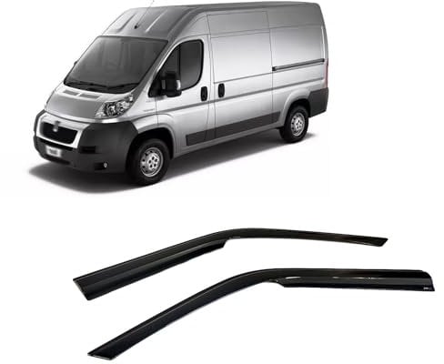 Rumplex Windabweiser Luftabweiser Regenabweiser Seitenfensterabweiser Kompatibel mit Peugeot Boxer 2006-2024 Autofenster Regenschutz Regenabweiser Anklebbare Deflektoren 2 Stück