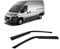 Rumplex Windabweiser Luftabweiser Regenabweiser Seitenfensterabweiser Kompatibel mit Peugeot Boxer 2006-2024 Autofenster Regenschutz Regenabweiser Anklebbare Deflektoren 2 Stück