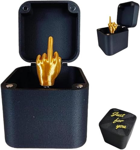 NAVYBE Mittelfinger in Einer Box,Middle Finger Surprise Gift Box,Spoof Hand Prank Pop up Gift with Box for Adults,Christmas Novelty Fun Prank Gift for Office Desk Home Décor