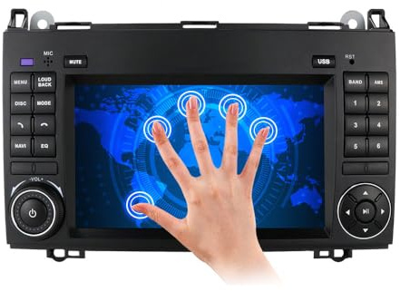 7 Zoll Android Autoradio,GPS Navi mit Bluetooth/FM/RDS/WiFi für Mercedes-Benz W169/A150/A160/ A170/A180/A200/W245/B160/B170/B180/B200/W639/W447/Vito/Viano/W906 Sprinter 25