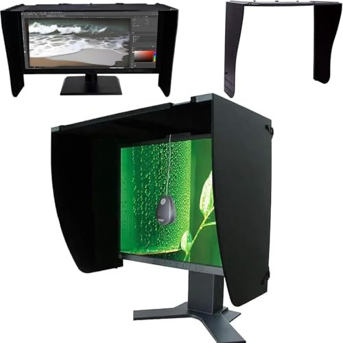 hocvseo Desktop-Computer-Monitor-Haube, Faltbare Anti-Glare Laptop Sonnenschirm, 17-27 Zoll Monitor-Haube, Datenschutz, Effiziente Lichtabschirmung, Für Büro, Fotobearbeitung