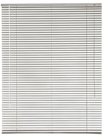 2.5cm Slat Aluminum Venetian Blinds, Horizontal Windows Blind For Office Bedroom Bathroom, Light Filtering Shades(Silver)
