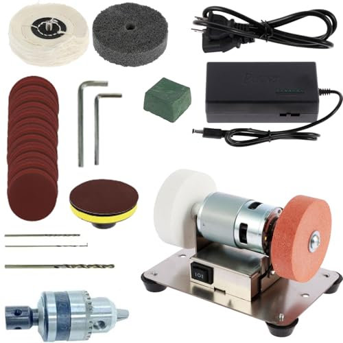 Nuova levigatrice da banco elettrica, smerigliatrice da banco elettrica con doppia mola, piccola smerigliatrice, macchina per levigatura e lucidatura antiscivolo e silenziosa per legno e metallo