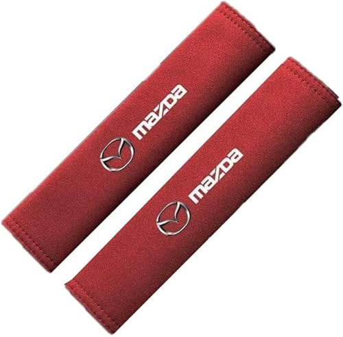 lhyfc 2 Stück Gurtpolster Auto für Mazda 2 3 6 CX-3 CX-5 CX-30 CX-60 CX-80, rutschfest Auto Sicherheitsgurtbezüge Abnehmbar Schutz Schulterpolste, Weich Bequem Zubehör,D