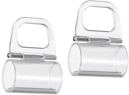 HIAKDOFT 2 Stück Hakengriff Kabellos Akku-rollo-griffe Fenster Handhaben Rolloclips Aus Kunststoff Blindgriffgriffe Zubehör Für Rollos Clips Für Jalousien Aufzug Runter Transparent Plastik