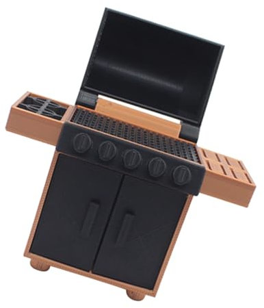 OSALADI Miniatur Grillgestell Für Puppenhaus 1:12 Modell Aus Eisen Detailgetreuer Kleiner Grill Für Spielküchen Und Outdoor Dioramen Robustes Spielzeuggrill Zubehör