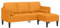 vidaXL L-förmiges 3-Sitzer Sofa aus dunkelgelbem Stoff mit Buchenholzrahmen, abnehmbaren Kissen und robuster Kon struktion für drinnen – modernes Sperrholz Wohnmöbel, stylische Couch, komfortable