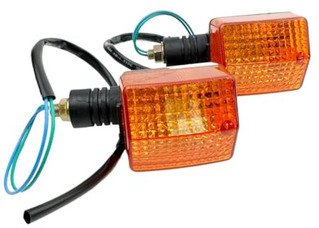 AIERDEYP Motorrad-Signallicht Bernsteinfarbenes Mit 12 V 10 W Kompatibel Mit Honda Für CB 250 350 400 500 650 900 Shadow 750 Motorrad Blinker