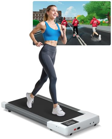 Copant Walking Pad mit APP-Steuerung, Laufband für Zuhause und Büro 2 in 1 für Smart Tech Geräte 136KG, Laufband Schreibtisch Leise mit KI-Training und Multi-Runner-Rennen