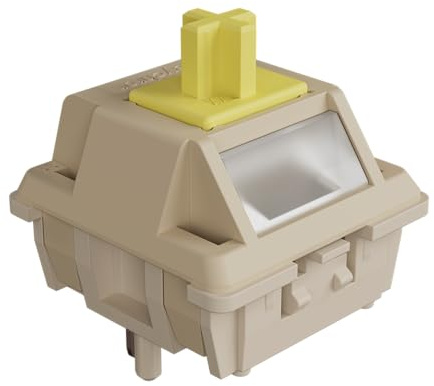 Keychron Silk POM Tactile Banana Switches, 110pcs – Pre-Lubed Mechanical Keyboard Switch Set, Smooth & Durable, 57gf Actuation, 5-Pin Hot-Swap Compatible, Full POM Housing & Stem
