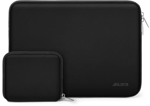 MOSISO 17,3 pollici Custodia Laptop Compatibile con Dell XPS HP Pavilion | Borsa PC per 17-17.3 pollici Ideapad/Acer/Alienware/HP Omen Portatile,Neoprene Borse Computer con Custodia Piccola, Nero