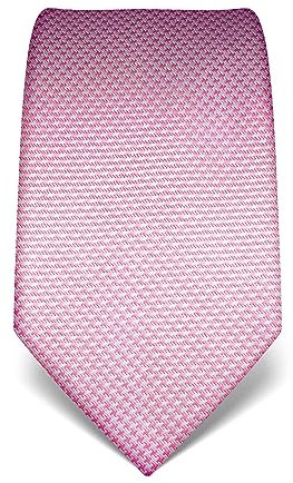 Vincenzo Boretti Herren Krawatte reine Seide Hahnentritt Muster edel Männer-Design zum Hemd mit Anzug für Business Hochzeit 8 cm schmal/breit rosa