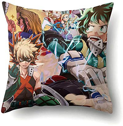 ALTcompluser Anime My Hero Academia Kissenbezug, Microfaser Zierkissenbezug ohne Füllung - Kissenhülle Sofa Auto Dekoration 45 x 45 cm(Class A - 3)